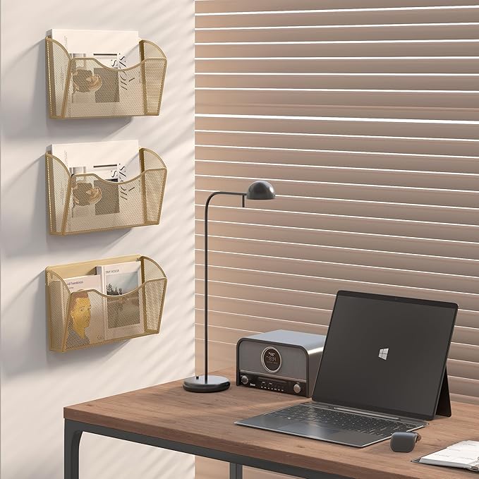 EasyPAG 3 Single Pocket Wall File Organizer, Mesh Hanging File Folder Organizer - Image 6