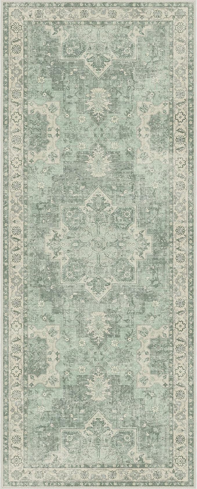 GENIMO 2'6''x6 Runner Rugs for Hallway, Machine Washable Non Slip Vintage Rugs - Image 9
