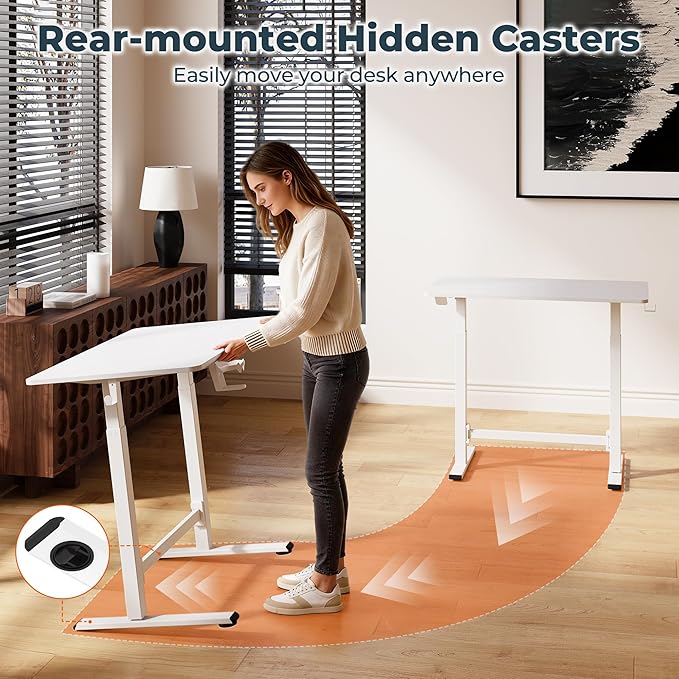 FitStand Small Small Pneumatic Adjustable Stand Up Desk, Rolling One-Piece - Image 6