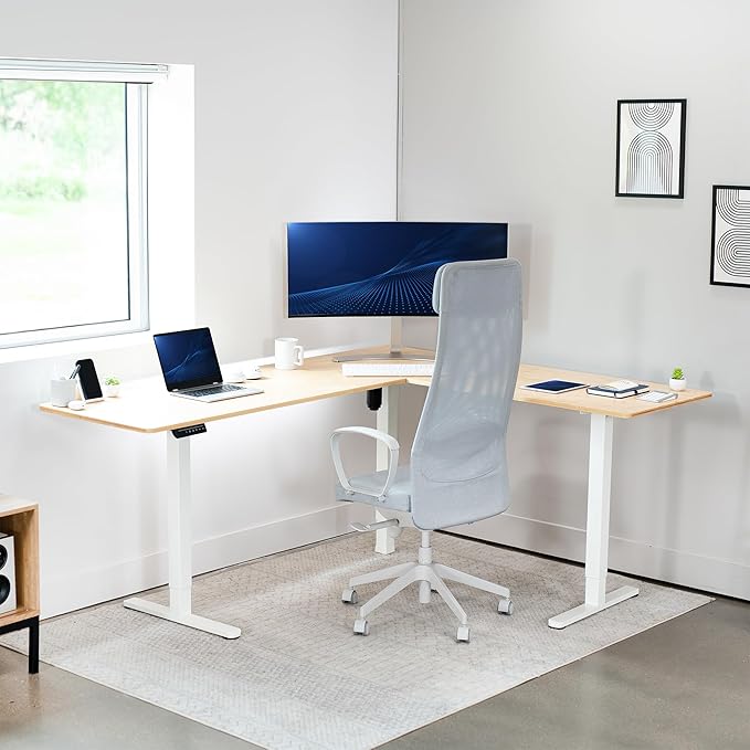 VIVO Electric Corner 75 x 63 inch L-Shaped Standing Desk, Memory Height - Image 8