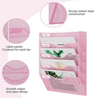 EasyPAG 5 Pocket Mesh Wall File Organizer, Hanging Paper Folder Holder - Image 4