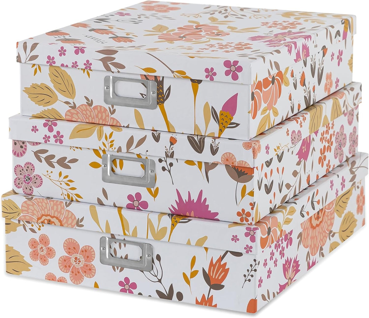 Soul & Lane Floral Collage Decorative Cardboard Boxes