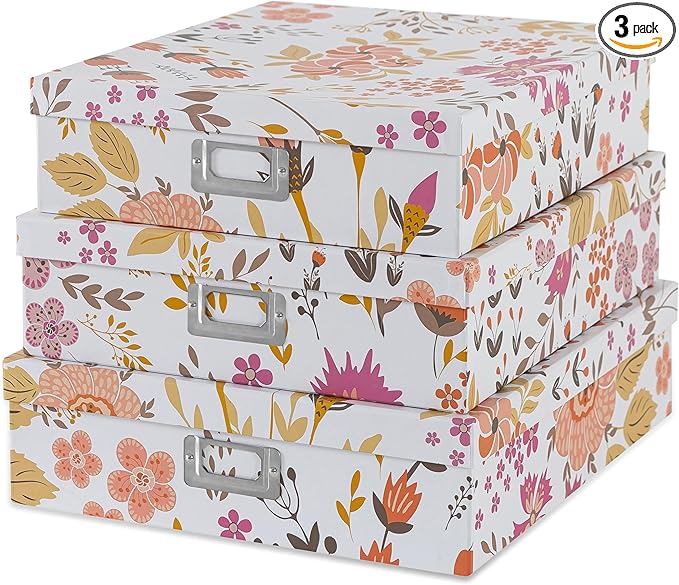 Soul & Lane Floral Collage Decorative Cardboard Boxes by SoulLane