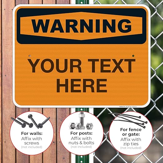 Custom Warning Sign, OSHA Sign, 18x24 Inches, 3M EGP Reflective .080 Aluminum - Image 4