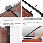 Paper Cutter Heavy Duty 18" Cut Length Professional Large Paper Cutter 12-Sheet - Image 6