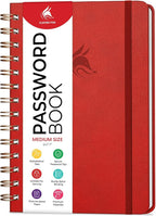 Clever Fox Password Book Spiral – Internet Address & Password Organizer by CleverFox