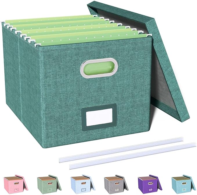 Oterri File Organizer with Lid, File Box, File Cabinet by Oterri