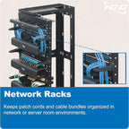 ICC 1.25” Plastic Cable Management Ring, Rack or Wall Mount - Image 6