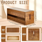 Hoteam 48 Pcs Wooden Cable Management Box Cable Organizer Box Set Power Strip - Image 2