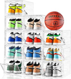 12 Pack Thicken & Sturdy Clear Shoe Storage Organizer