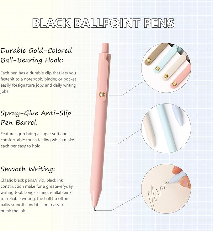 CRYLLIS Gel Pens, Smooth Writing Nursing, Fine Point, Office Supplies Pack - Image 3