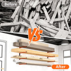 lumber storage rack, wall mount removable & adjustable on a desk or shelf