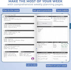 Clever Fox Planner Large – Undated Weekly & Monthly Planner - Image 6