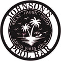 Personalized LED Metal Pool Bar Sign, Poolside Neon Bar Signs by HYTSIGN