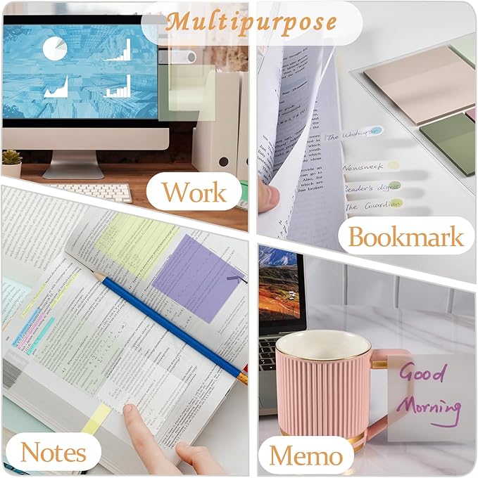 BAYTORY 1610 Sheets Transparent Sticky Notes - Image 7