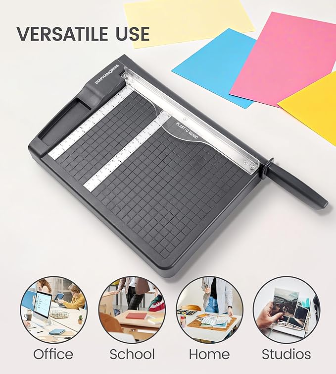Paper Cutter, Paper Trimmer12" Cutting Length Heavy Duty Guillotine Paper Slicer - Image 7