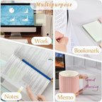 BAYTORY 1300 Sheets Pastel Transparent Sticky Notes, Self-Adhesive Translucent - Image 8
