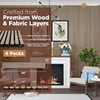 Avana Acoustic Wood Wall Panels – 94.4 X 12.6 Inch White Oak Acoustic Panels 4 - Image 4