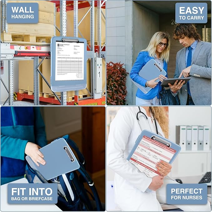 Sooez Clipboard with Storage, High Capacity Nursing Clip Board 8.5 x 11 with - Image 7
