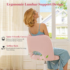 DurayLoly Vanity Chair with Open Back & Wheels,Armless,Pink | Armless,Silent Wheels, Height Adjustable, Soft Teddy Fabric, 360° Swivel for Bedroom Vanity & Home Office, Candy Pink
