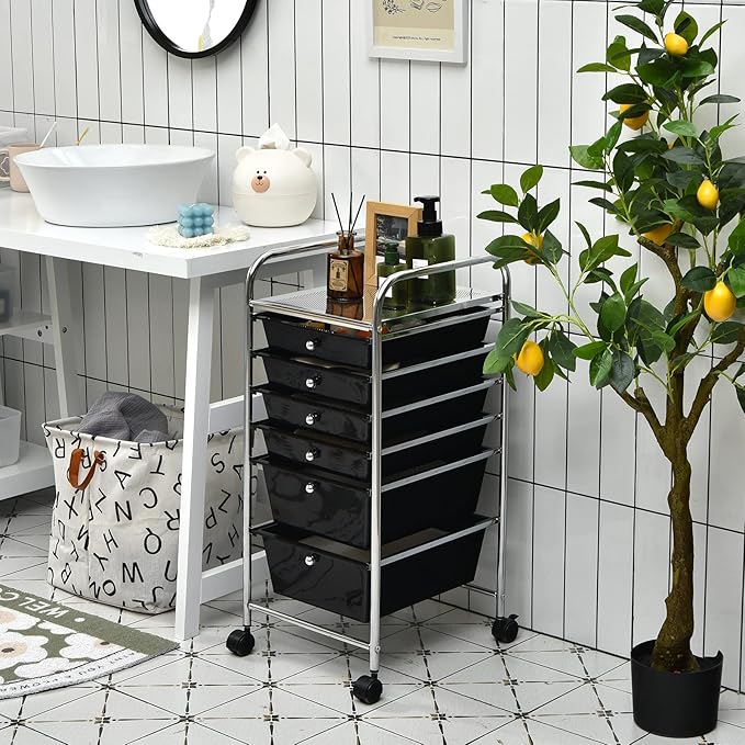 RELAX4LIFE 6-Drawer Rolling Storage Cart - Image 2