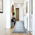 Rugcomf Runner Rug 2'6''x8' Hallway Washable Boho Soft Area Rug Non-Slip Faux - Image 2