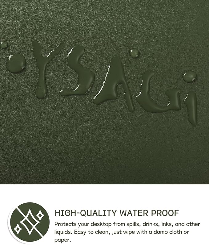 YSAGi Non-Slip Leather Desk Pad L Size, Waterproof Laptop Computer Desk - Image 4