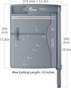 Firbon 12" Guillotine Paper Cutter, Heavy Duty 30-Sheet Capacity Trimmer - Image 6