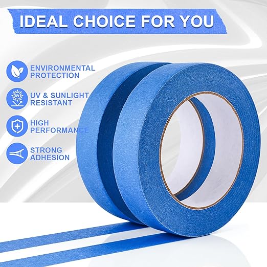 NEOACT 30 Rolls Blue Painters Tape 1 Inch Wide, 55 Yards Multi-Surface Bulk - Image 3