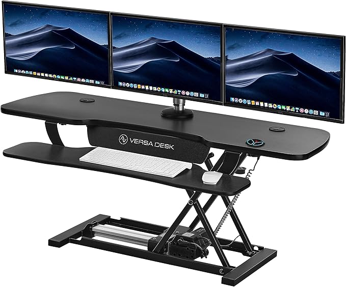 VERSADESK® PowerPro™ 48” x 24” Extra Wide Electric Sit-to-Stand Desk Converter by VERSADESK