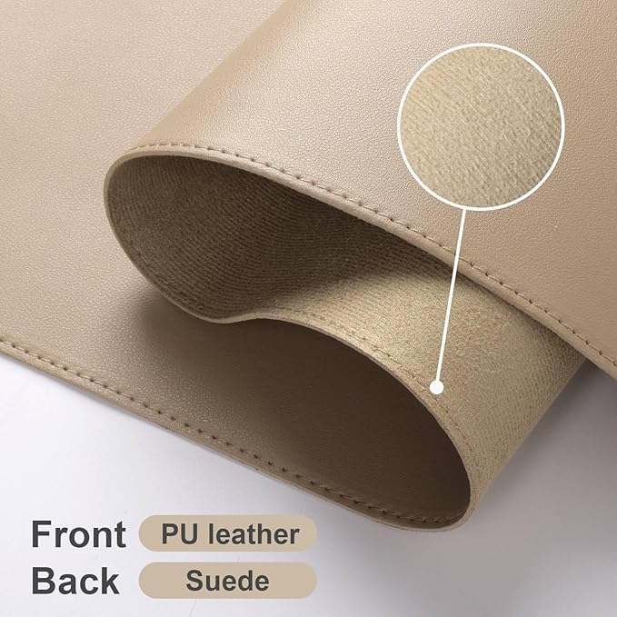 DAWNTREES Desk Mat Protector, PU Leather Desk Pad, Non Slip, Large Mouse Pad - Image 3