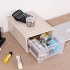 Xyskin 4-Pack 12 Quart Plastic Compact Stacking Drawer Unit, Stackable Desktop - Image 2
