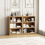 blini 3-Shelf Bookcase Wooden Bookshelves 33in Wide Floor Standing Display - Image 9