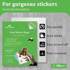 MECOLOUR Clear Sticker Paper Printable Vinyl - Image 2