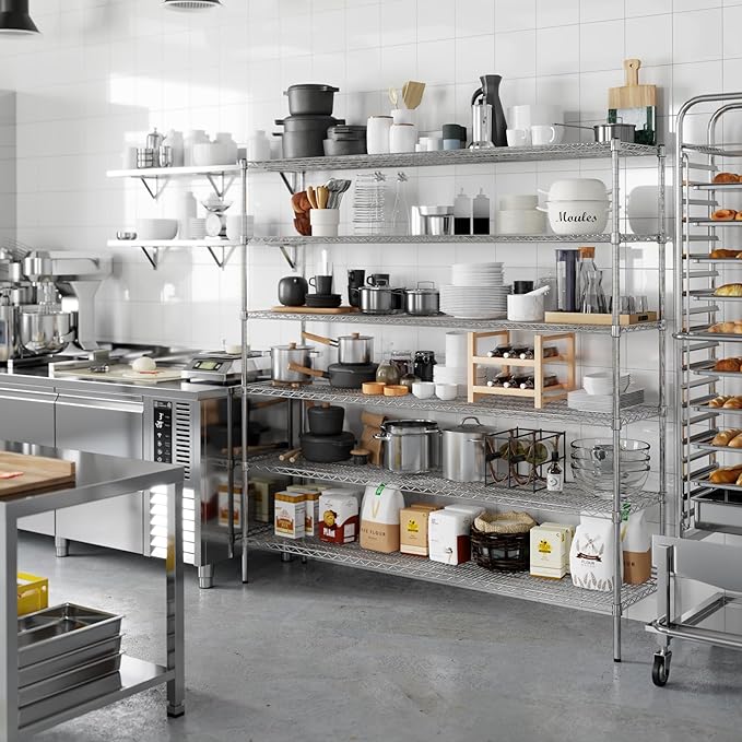 Regal Altair 18" Deep x 72" Wide x 74" Height Wire Shelving Kit | 6-Tier | NSF - Image 5