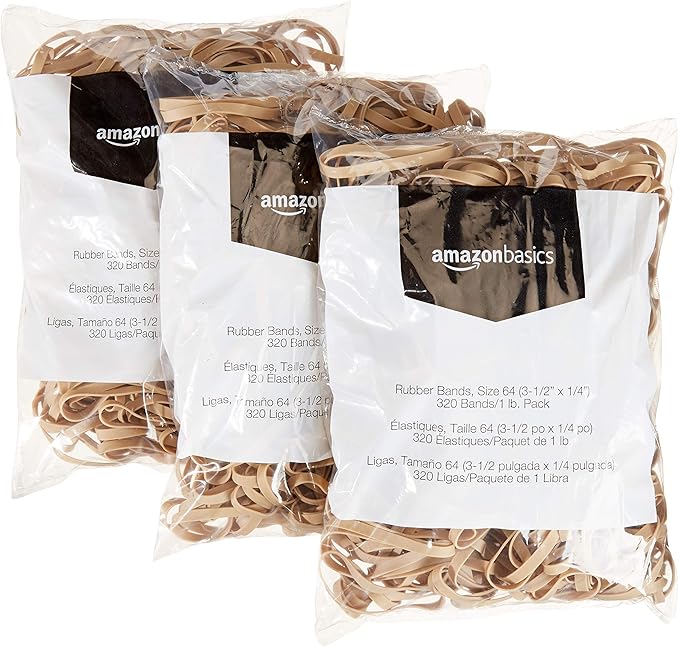 Amazon Basics Rubber Bands, Size 64, 320 Bands/1 lb Pack - Image 3