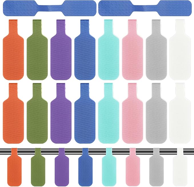 40 Pcs Cable Labels for Cords, 1.57× 0.78" 8 Colors Cord Labels for Electronics by Unknown