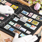 10 Sheets 20 Pages Postage Stamp Album Pages, 5 Pockets 7.7X 1.97in Stamp - Image 6