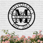 Custom Metal Sign | Personalized Family Name Sign | Monogram Wall Decor | Metal by Dyoart