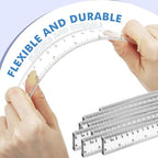Zonon 500 Pcs 6 Inch Rulers Bulk Clear Plastic Flexible Straight Rulers - Image 6