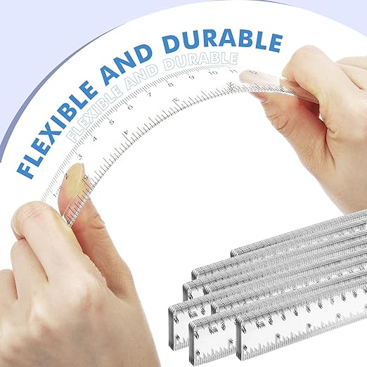 Zonon 500 Pcs 6 Inch Rulers Bulk Clear Plastic Flexible Straight Rulers - Image 6