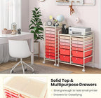 Giantex 12 Drawer Rolling Storage Cart Tools Scrapbook Paper Office School - Image 8
