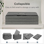 Graciadeco Medium 15" 21 Quart Collapsible Stackable Storage Bins - Image 4
