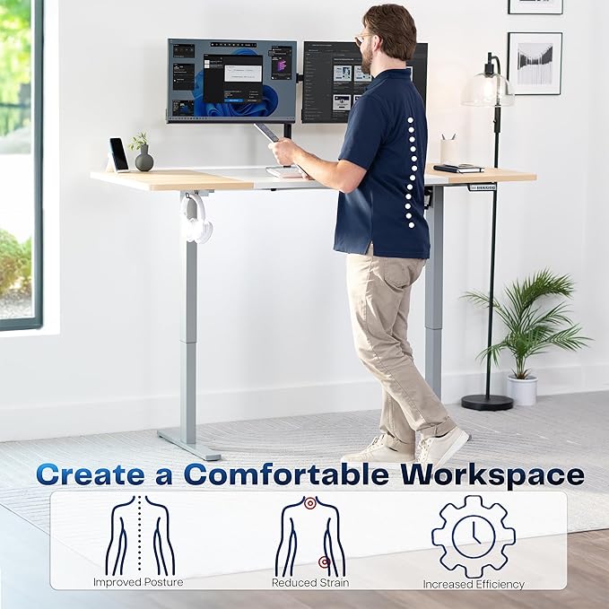 VIVO Electric 71 x 30 in Standing Desk, Memory Height Adjustment, 1B Series - Image 4