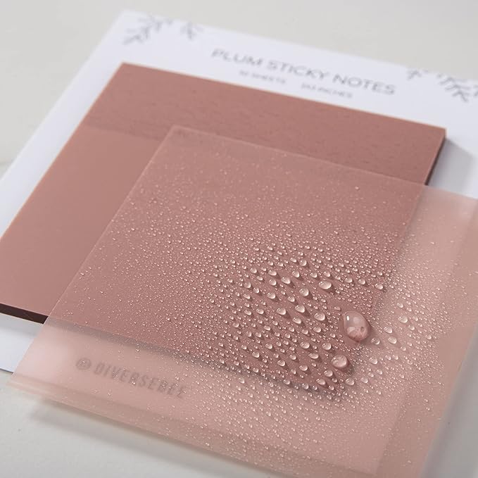 DiverseBee 50 Sheets Pastel Transparent Sticky Notes, 3x3” Clear Sticky Tabs - Image 2