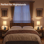 fenmzee 18" bedside lamps for bedroom set of shown in use