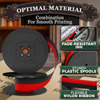4 Pcs Universal Typewriter Ribbon Pack – Black and Red Typewriter Ribbon – 0.2 - Image 3