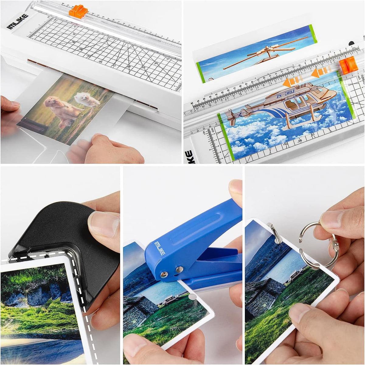 IMLIKE A4 Laminator Machine With Paper Trimmer: 6 in 1 Hot Laminator, 10 Shee...