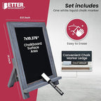 Better Office Products Framed Tabletop Chalkboard Sign, 9.5" x 14", Rustic Wood - Image 3