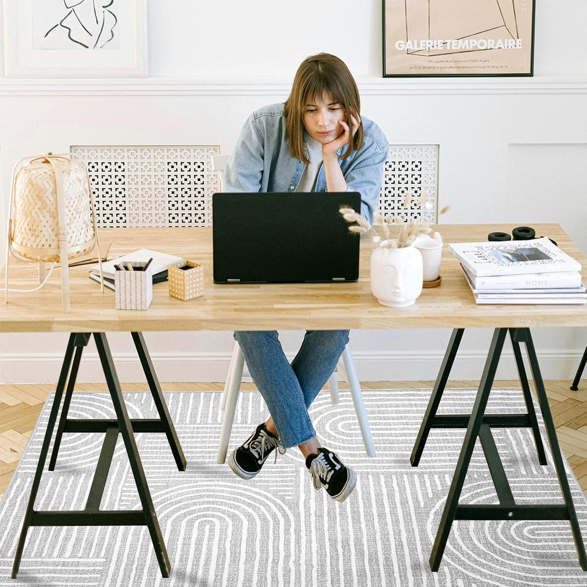 Office Chair Mat for Hardwood Floor, 60"x45" Easy Glide Computer De...